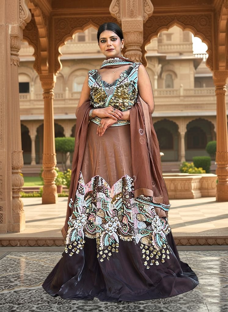 Brown Lehenga
